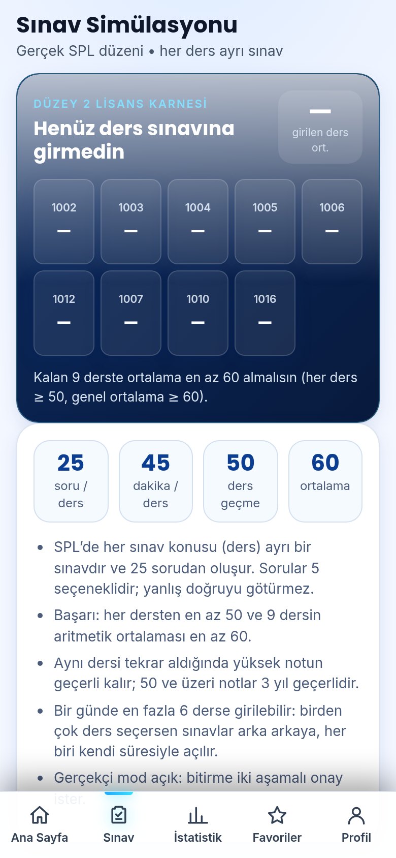 Sınav simülasyonu
