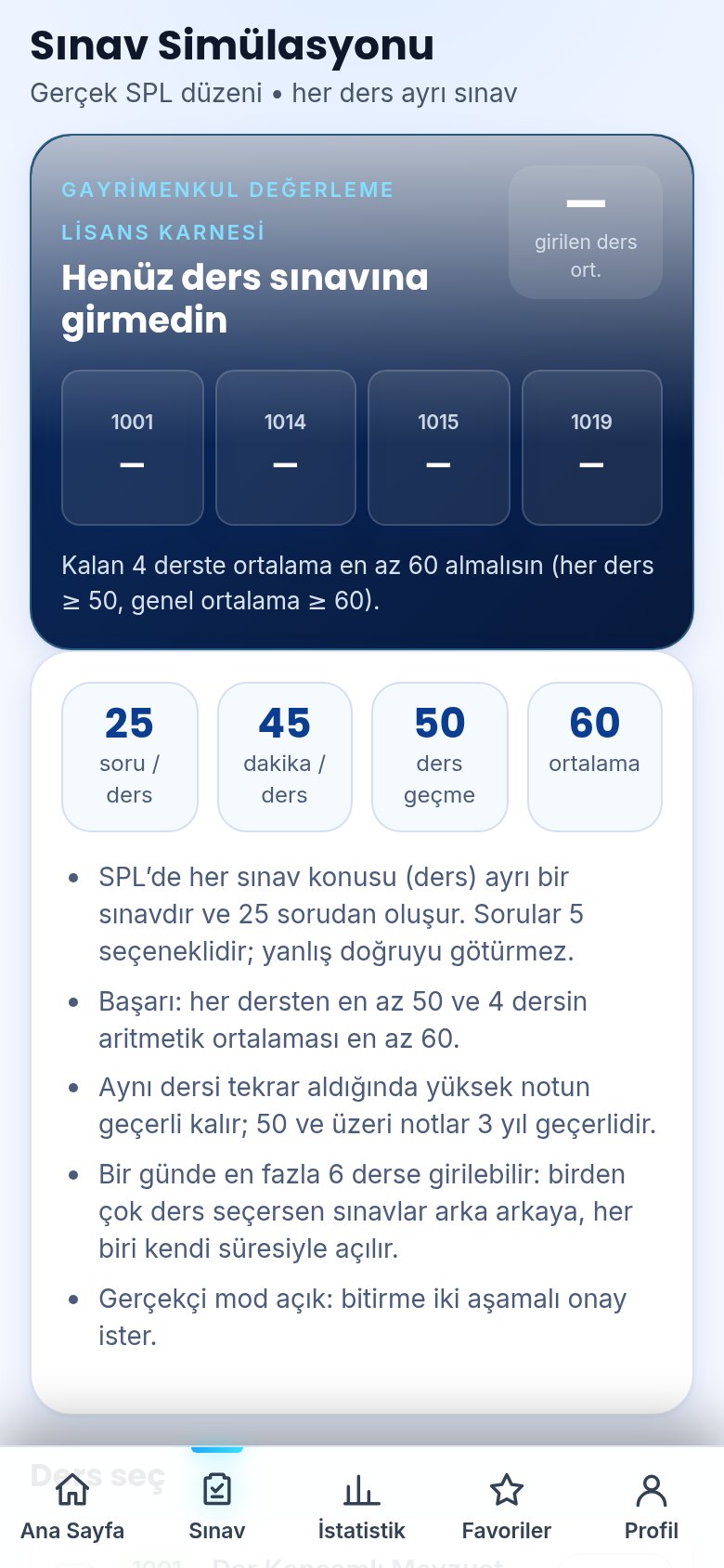 Sınav simülasyonu